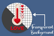 Valentine Day Thermometer PNG, an Illustration by Canvas Craft (Thumbnail 2 of 7)