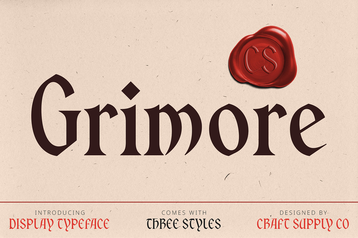 CS Grimore – Gothic Font, a Serif Font by Craft Supply Co. (Photo 1 of 8)