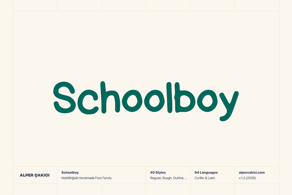 Schoolboy Playful Typeface, a Handwritten Font by alpercakici (Photo 1 of 14)