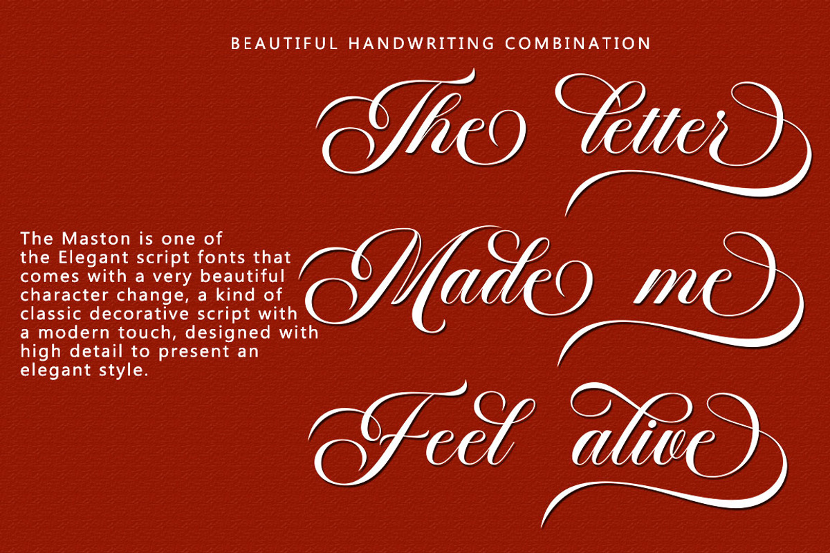 Maston, a Script Font by Mastertype (Photo 3 of 15)