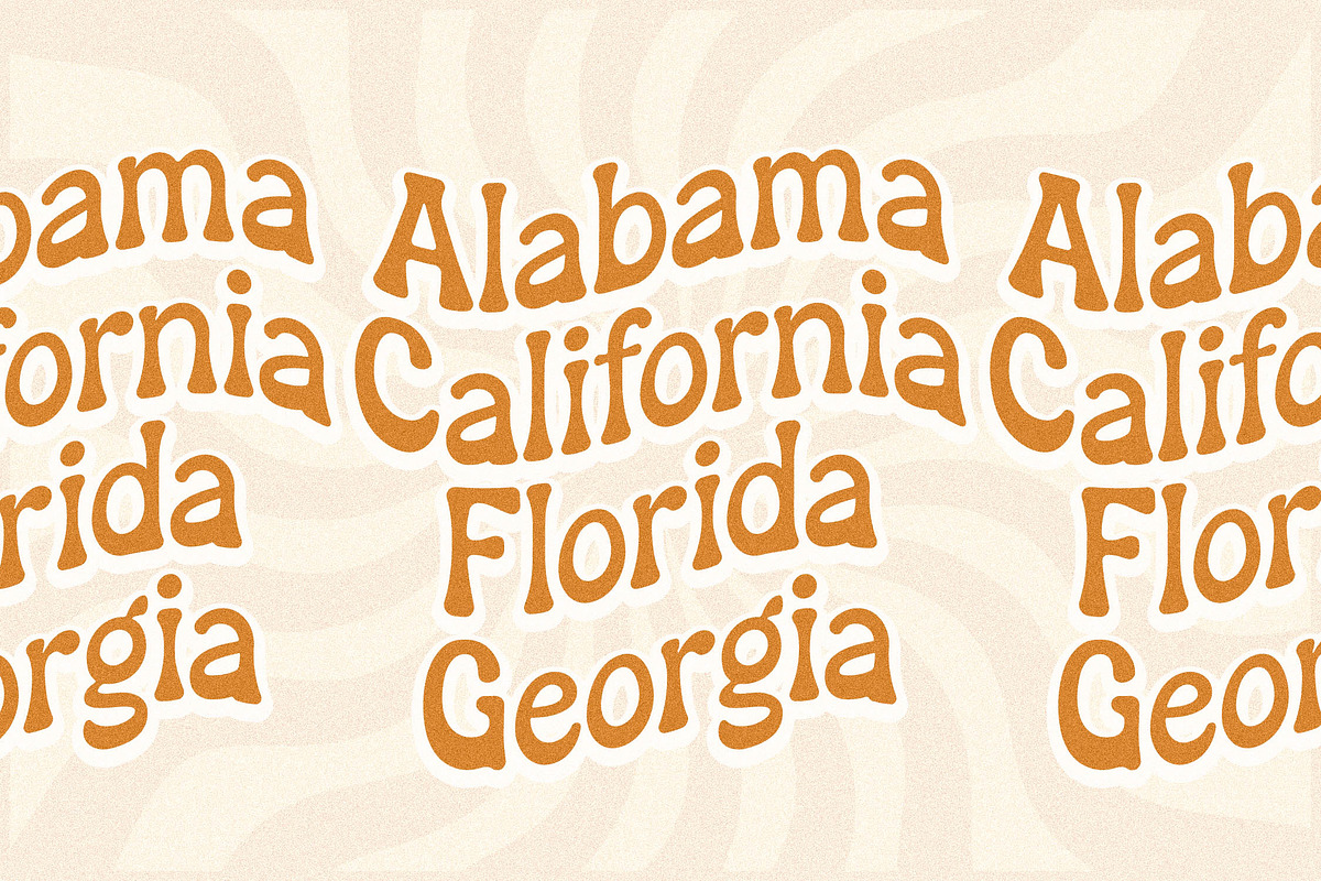 Fruits Delight a Groovy Retro Font, a Sans Serif Font by Storytype Studio (Photo 2 of 15)