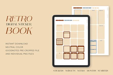 Retro digital stickerbook
