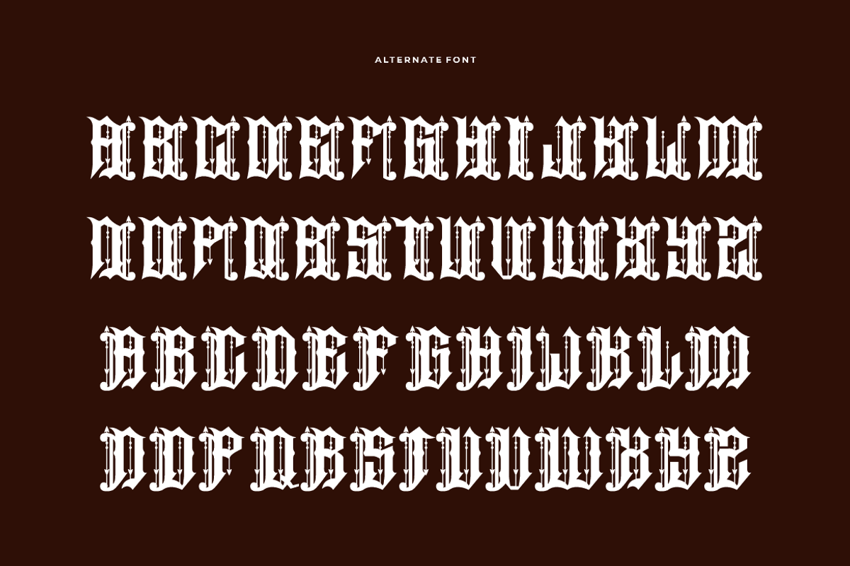 Glomos Bigmesh - Old English Font, a Blackletter Font by Iqsiart Studio (Photo 7 of 7)