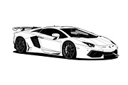 Sports Car Vector Bundle, an Illustration by jahid234 (Thumbnail 7 of 9)