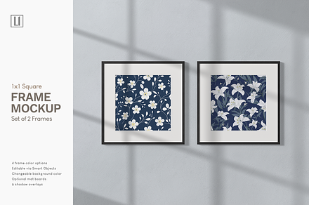 1x1 Square, 2 Frame Mockup, a Household Mockup by Lelu Art Design