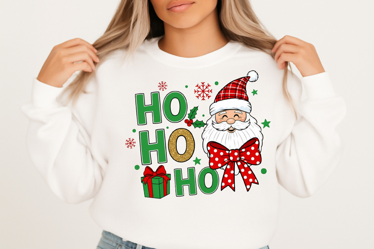 Christmas Coquette Santa Ho Ho Ho, an Illustration by Designking (Photo 4 of 5)