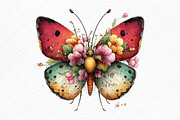 Whimsical Spring Butterfly Clipart, an Illustration by Craft Nest (Thumbnail 10 of 11)