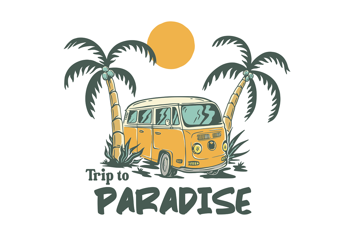 Trip to Paradise, a Transportation Illustration by Mangustudio (Photo 1 of 3)