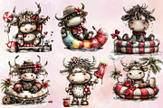 Whimsical Pool Day Highland Cow Clip, an Illustration by SVGArt (Thumbnail 5 of 9)