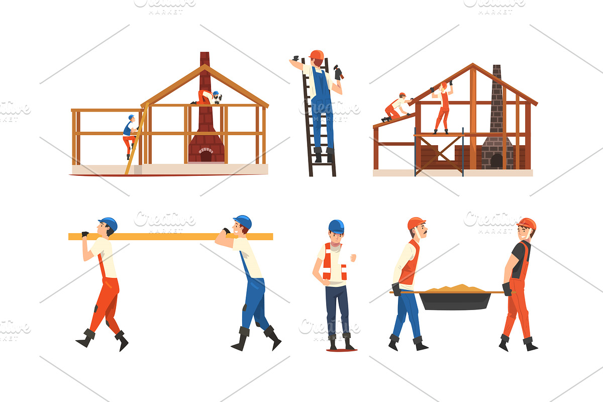 Man Builder Character in Overall, a Person Illustration by TopVectors