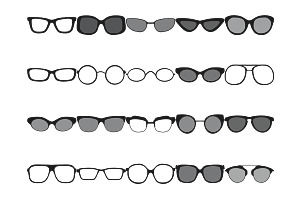 Facial Glasses Set 1 Procreate Brush