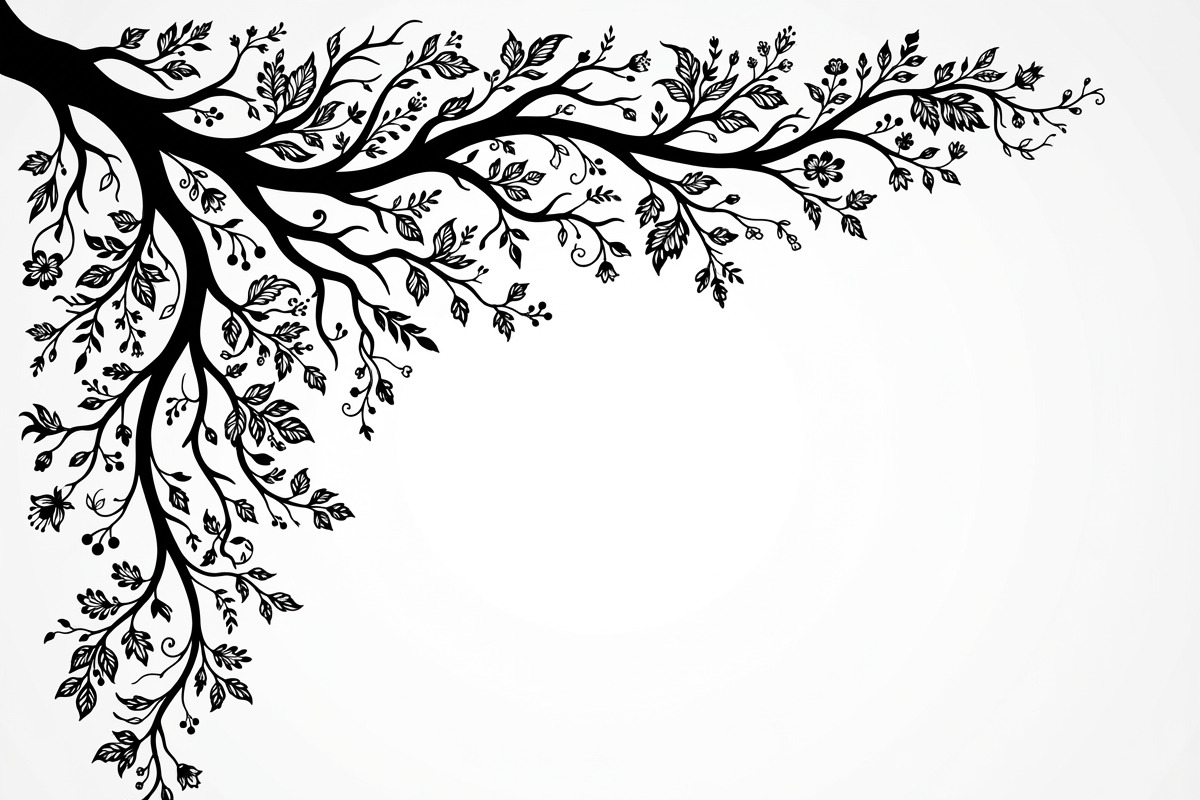 50 Tree Branch Corner Silhouette, a Decorative Illustration by Amazin_art (Photo 20 of 27)