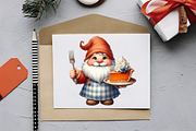 Gnome Holding Pie Clipart, an Illustration by RobertsArt (Thumbnail 7 of 7)