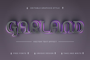 Garland - Editable Text Effect