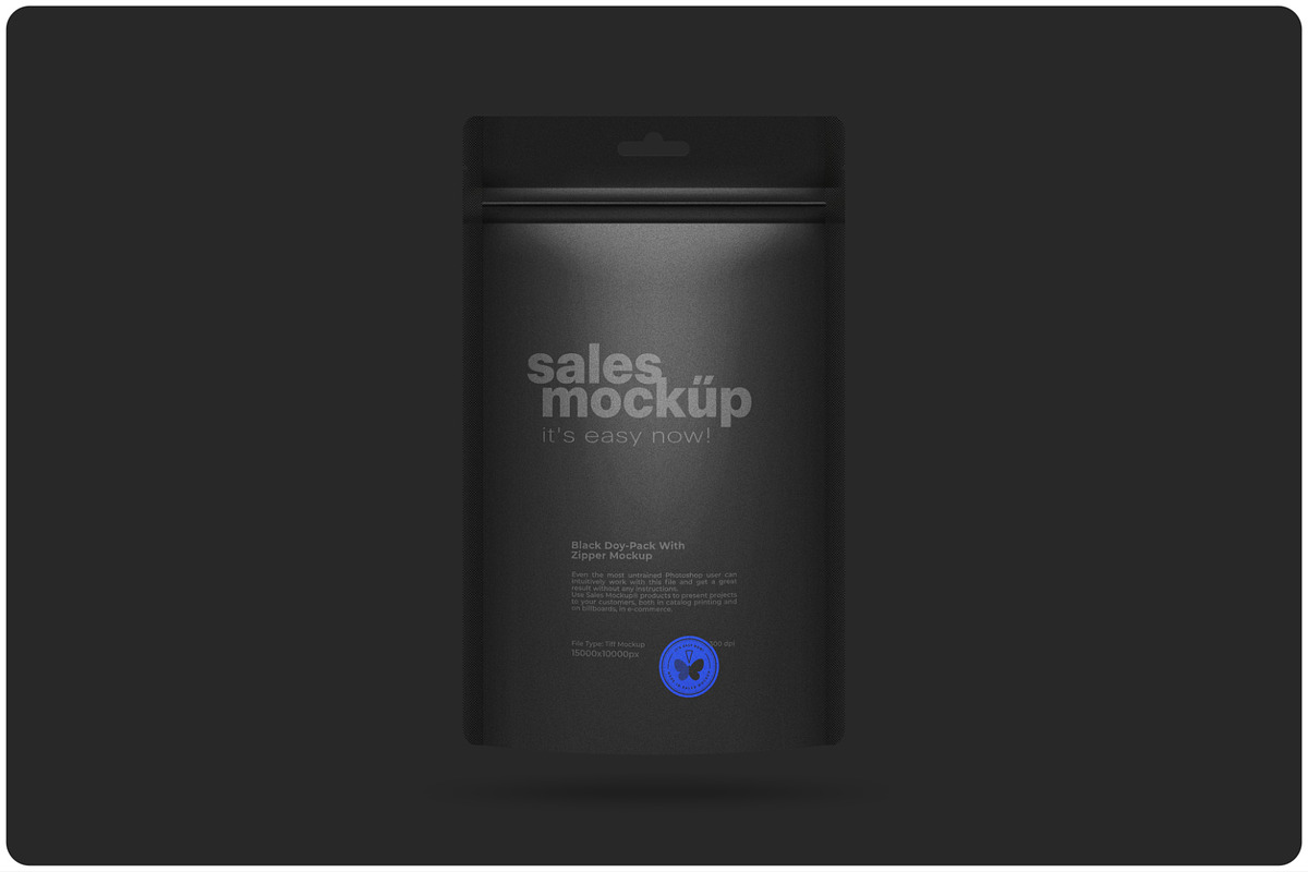 Black Coffee Bag Mockup, a Packaging Mockup by Reformer Mockup (Photo 1 of 4)