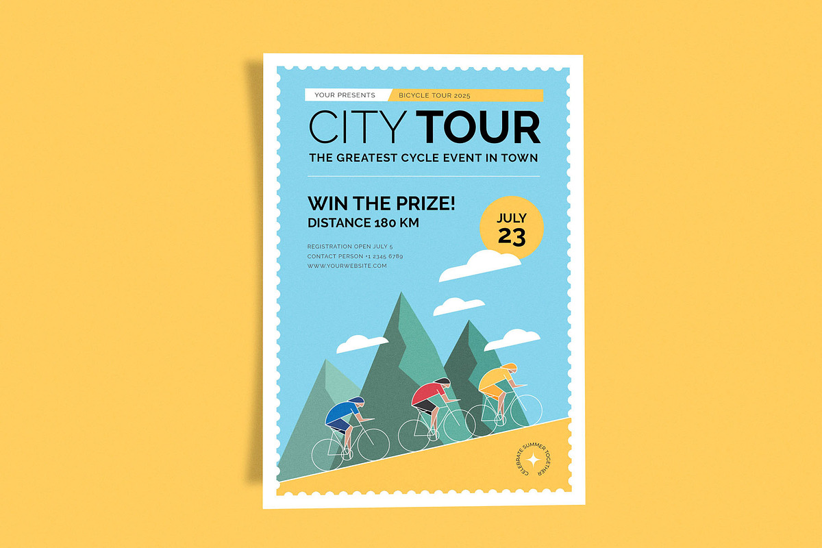 Bicycle City Tour, a Flyer Template by Me55enjah Design (Photo 2 of 4)