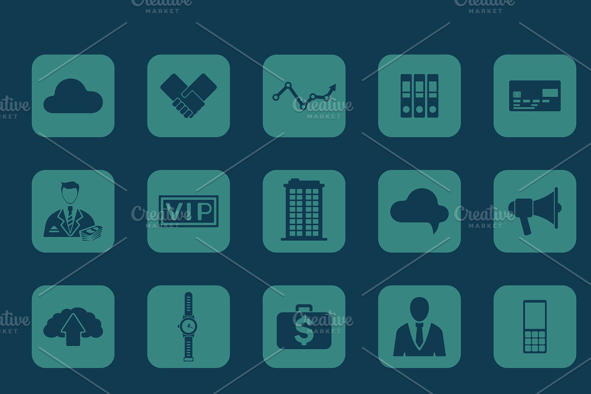 121 BUSINESS simple icons, a Templates & Theme by Palau (Photo 3 of 4)