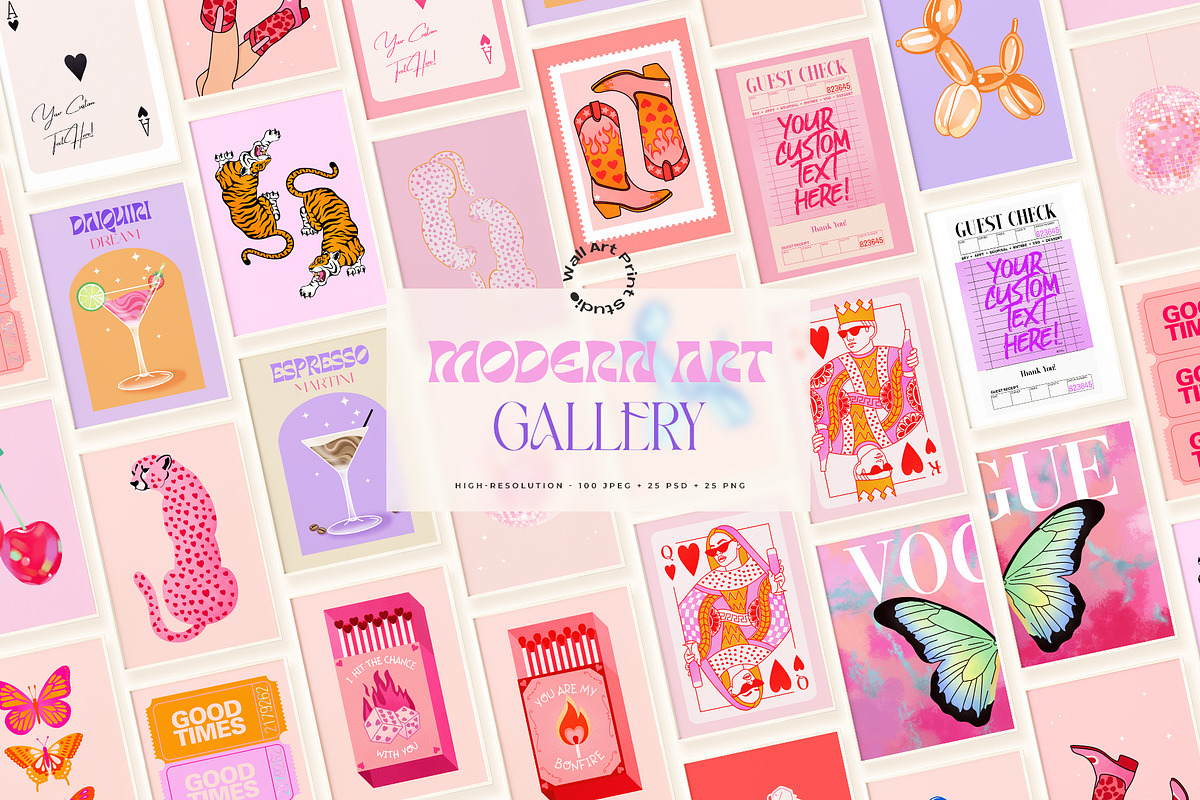 Modern Art Gallery 4, a Graphic by Wall Art Print Studio (Photo 1 of 18)