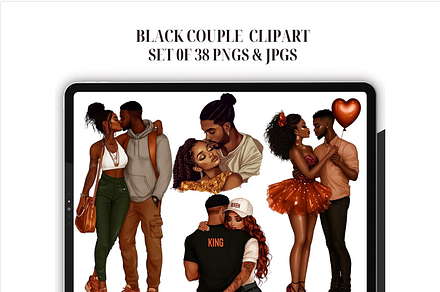 Black Couple Clipart