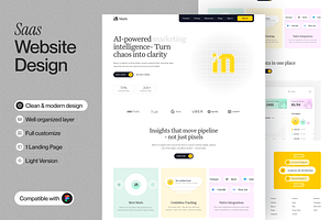 Saas Landing Page, an UI Kit Template by sajon.co