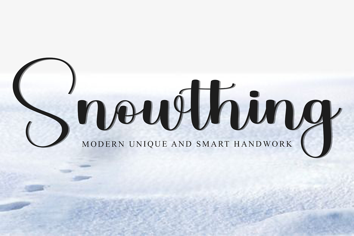Snowthing, a Handwritten Font by InermediaSTUDIO (Photo 1 of 8)
