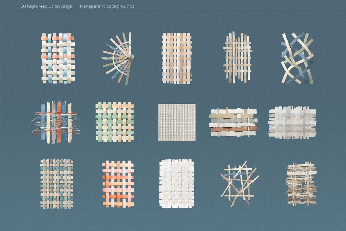 Strips & Weaves Collage Elements, an Object Graphic by R-studio (Photo 11 of 12)