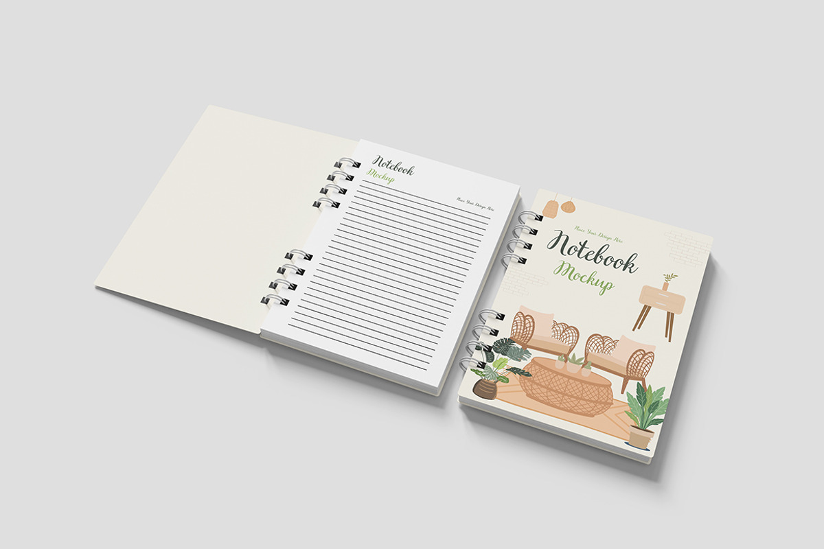 Modern Notebook Mockup, a Books & Magazine Mockup by Indah (Photo 6 of 6)