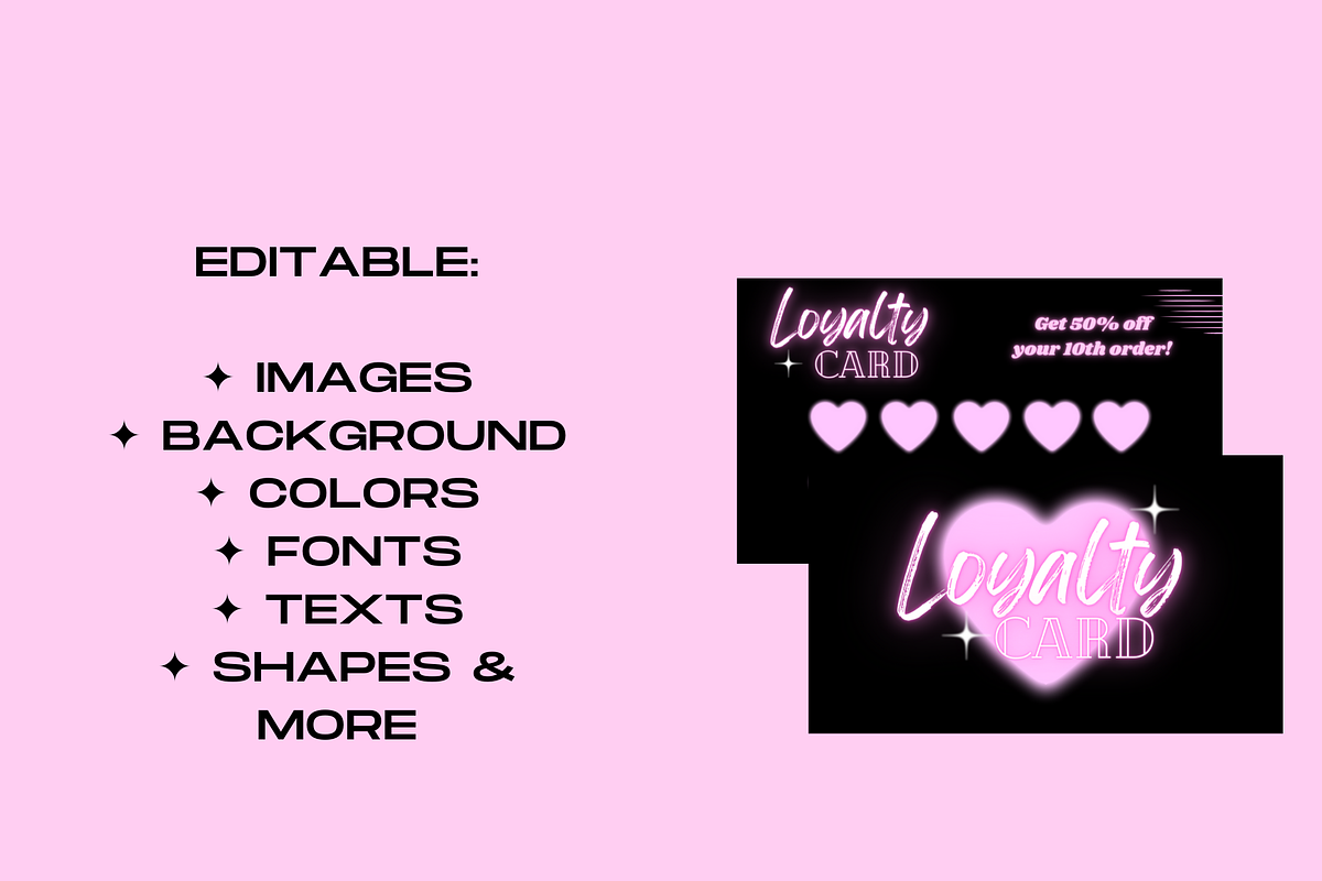 HEART Loyalty Card Beauty Business, a Business Card Template by PLANETSEL (Photo 3 of 3)