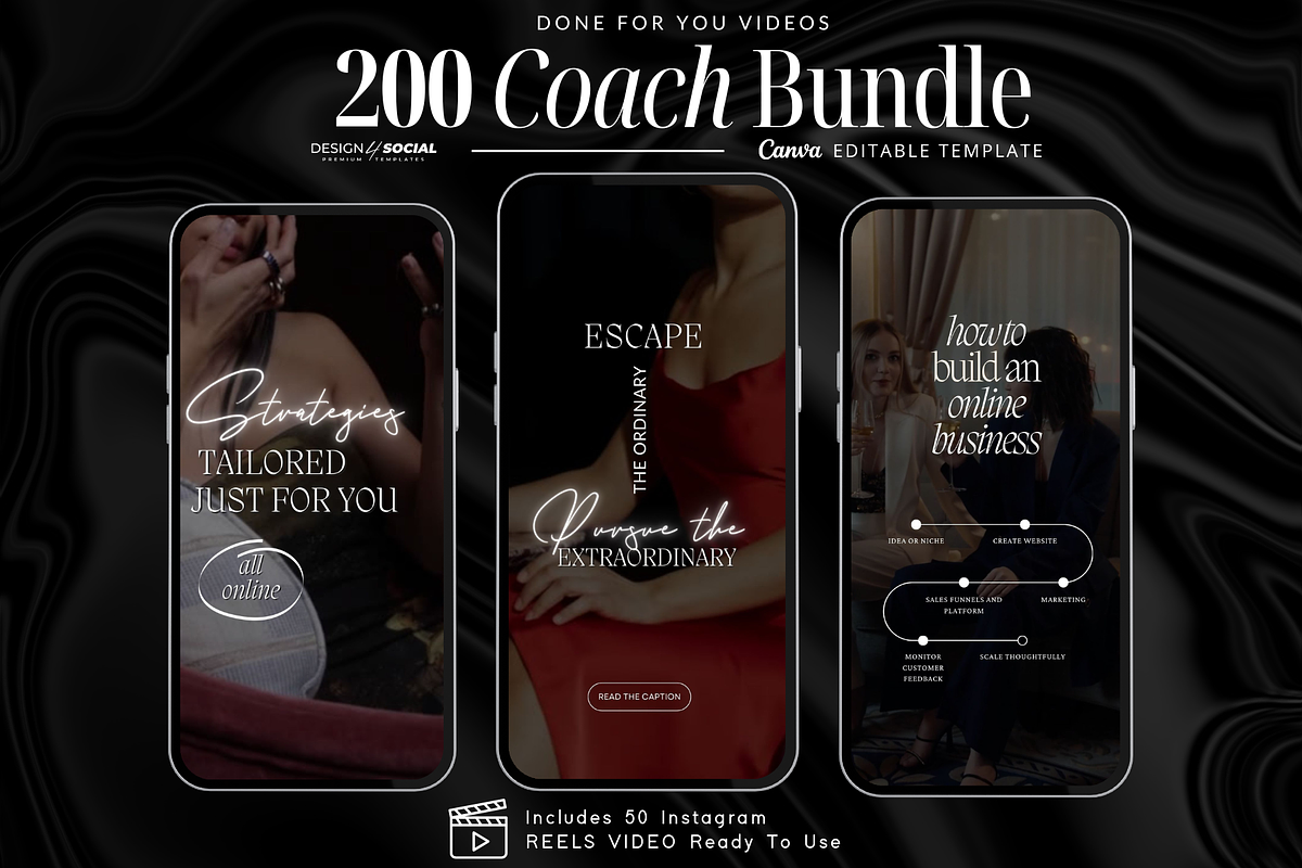 Faceless Instagram Reels Templates, a Social Media Template by design4social (Photo 1 of 8)