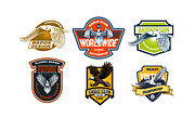 Eagle badge BUNDLE – just $9, an Animal Illustration by grindstudio (Thumbnail 4 of 4)