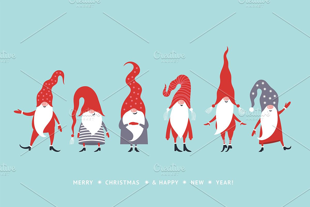 Christmas Gnomes, a Seasonal Illustration by lenlis (Photo 7 of 9)
