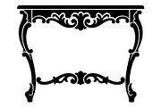 Ornamental Console Table Silhouette, an Object Graphic by hafijul (Thumbnail 2 of 4)