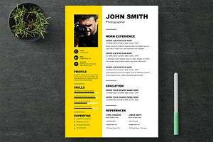 Photography Resume Design Template