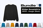 Gildan Sweatshirt Back Mockup Bundle, a Hoody Mockup by creativsupply (Thumbnail 1 of 5)