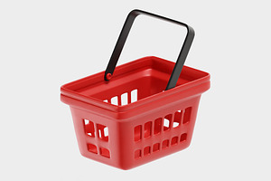 Shopping basket, an Object 3D Model by fahad121