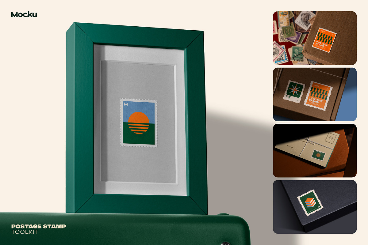 Postage Stamp Toolkit, a Packaging Mockup by Mocku (Photo 2 of 22)