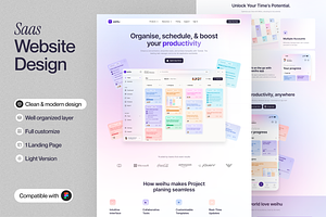 Saas Landing Page, an UI Kit Template by sajon.co