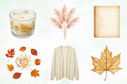 Neutral Rustic Coquette Fall Clipart, an Illustration by Creative Art (Thumbnail 4 of 9)