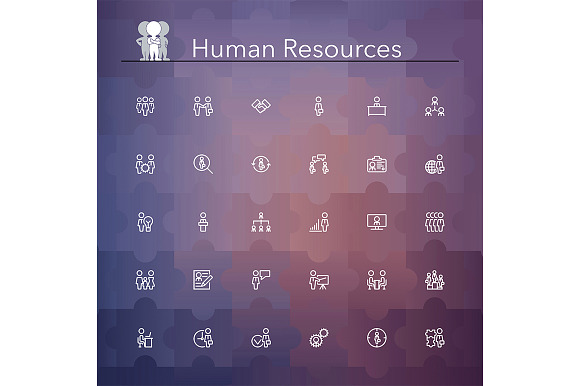 Human Resources Line Icons