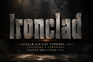 Ironclad, a Slab Serif Font by Wow Magic