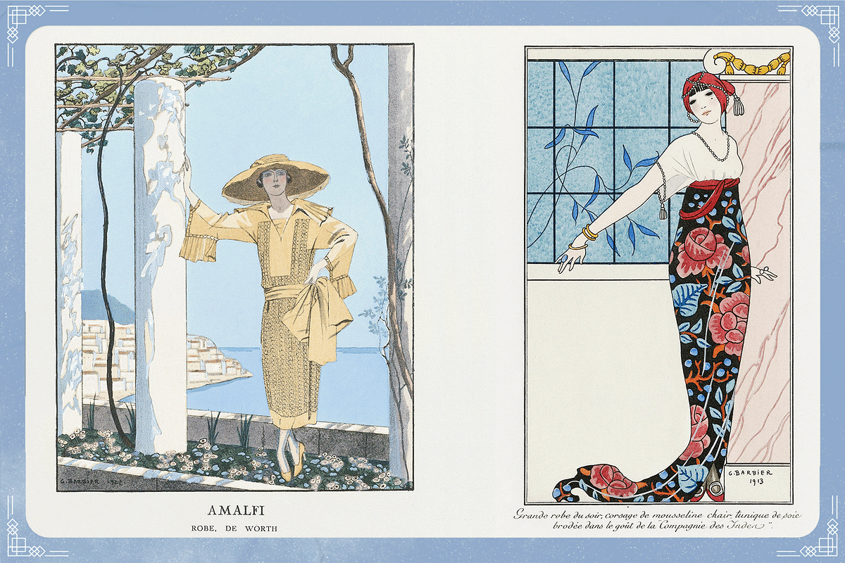 Vintage 1920s Fashion Posters Bundle, a Person Illustration by Golden Vision Studio (Photo 5 of 10)