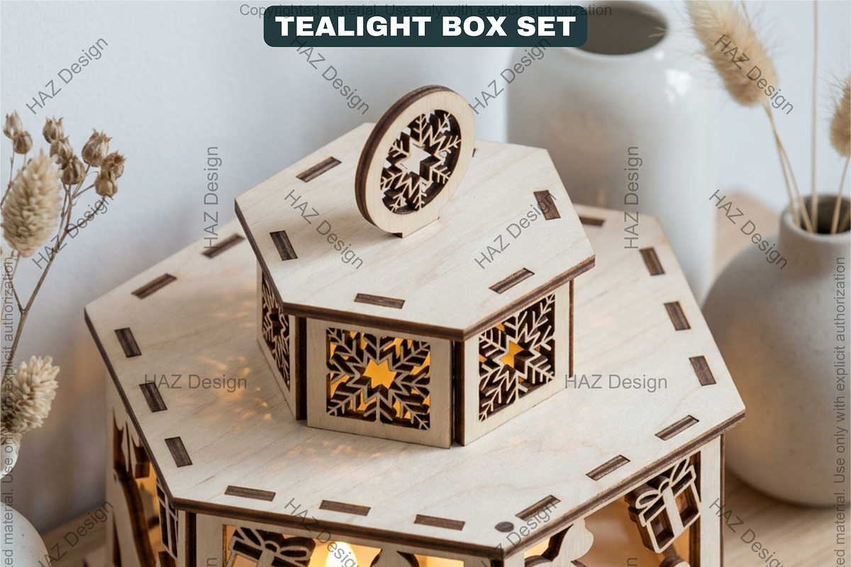 Christmas Candle Holder with Lid, a Graphic by AtacanDigital (Photo 12 of 16)