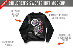 Children's Sweatshirt Mockup PSD