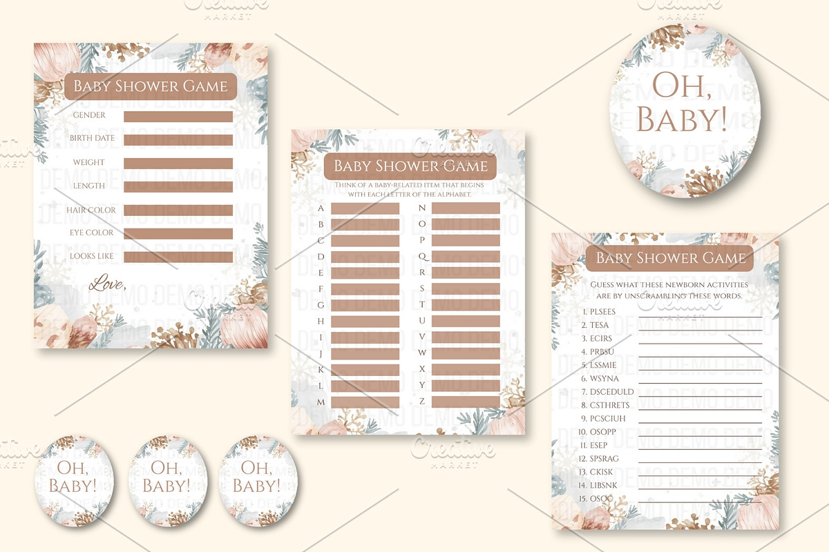 Winter Baby Shower Party Bundle, a Print Template by Sunny Jar Designs (Photo 3 of 5)