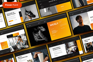 Weisly – Business PowerPoint, a Presentation Template by Dens Creative Studio