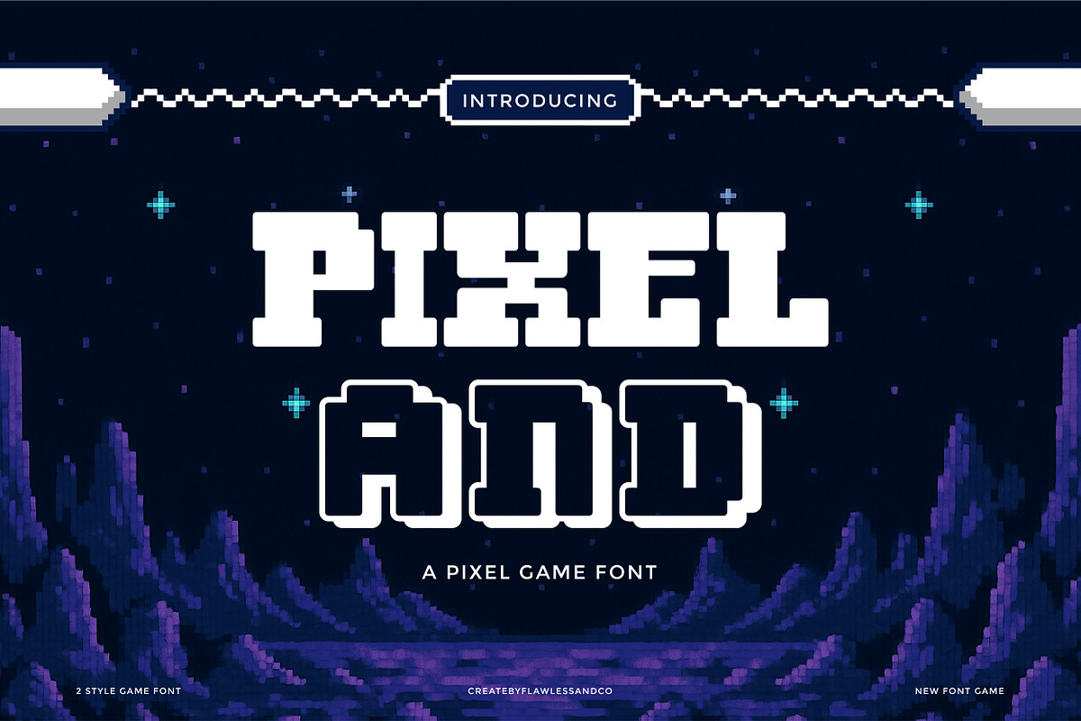 Pixeland - Game Font, a Font by Flawless And Co (Photo 1 of 10)