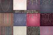 Holiday Lights Papers or Backgrounds, a Pattern Graphic by PinkPueblo (Thumbnail 2 of 2)