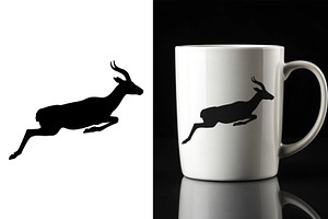 Gazelle Silhouette Collection Set De, an Animal Illustration by Unique Design Team