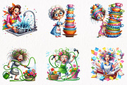 Quirky Chaotic Housewife Clipart, a Person Illustration by fashionaddict (Thumbnail 3 of 7)