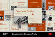 Construction Company Profile PPT, a Presentation Template by Neermana (Thumbnail 1 of 4)